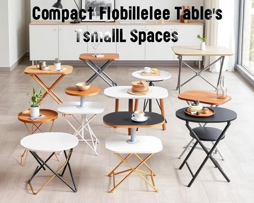 Opvouwbare tafels die praktisch zijn in kleine ruimtes