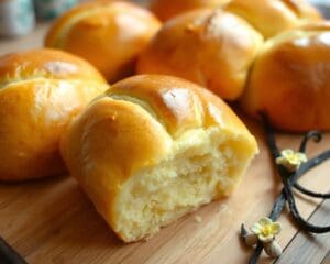 Briochebroodjes met een vleugje vanille en boter