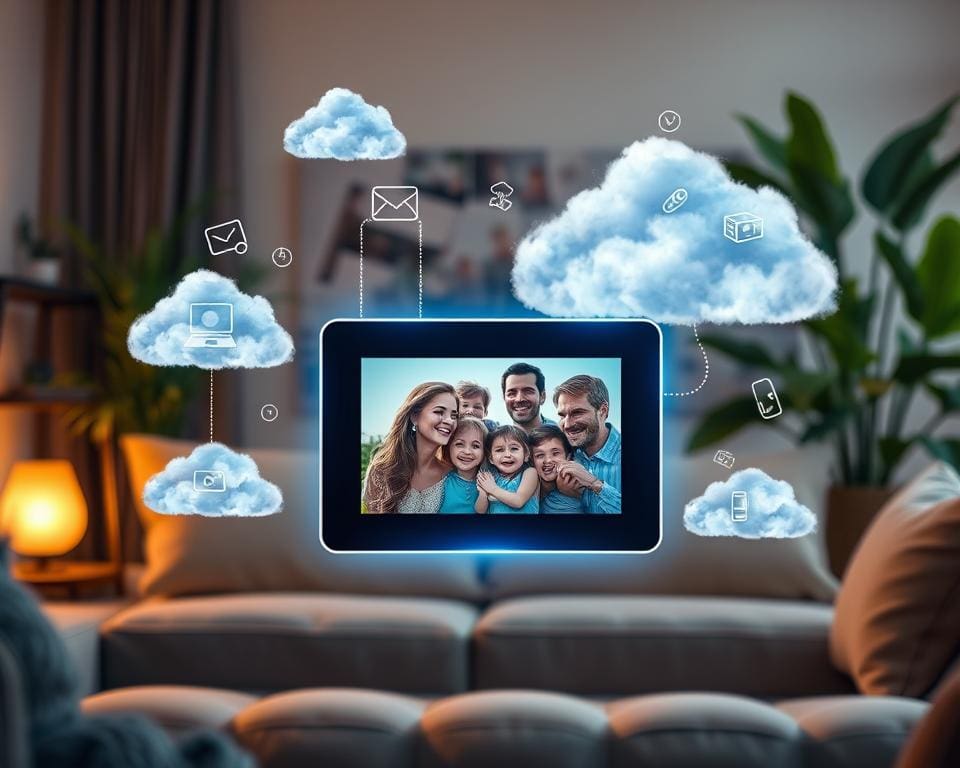 Digitale fotokaders met cloud-opslag voor herinneringen