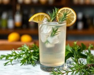 Gin Tonic met rozemarijn en een vleugje citroen
