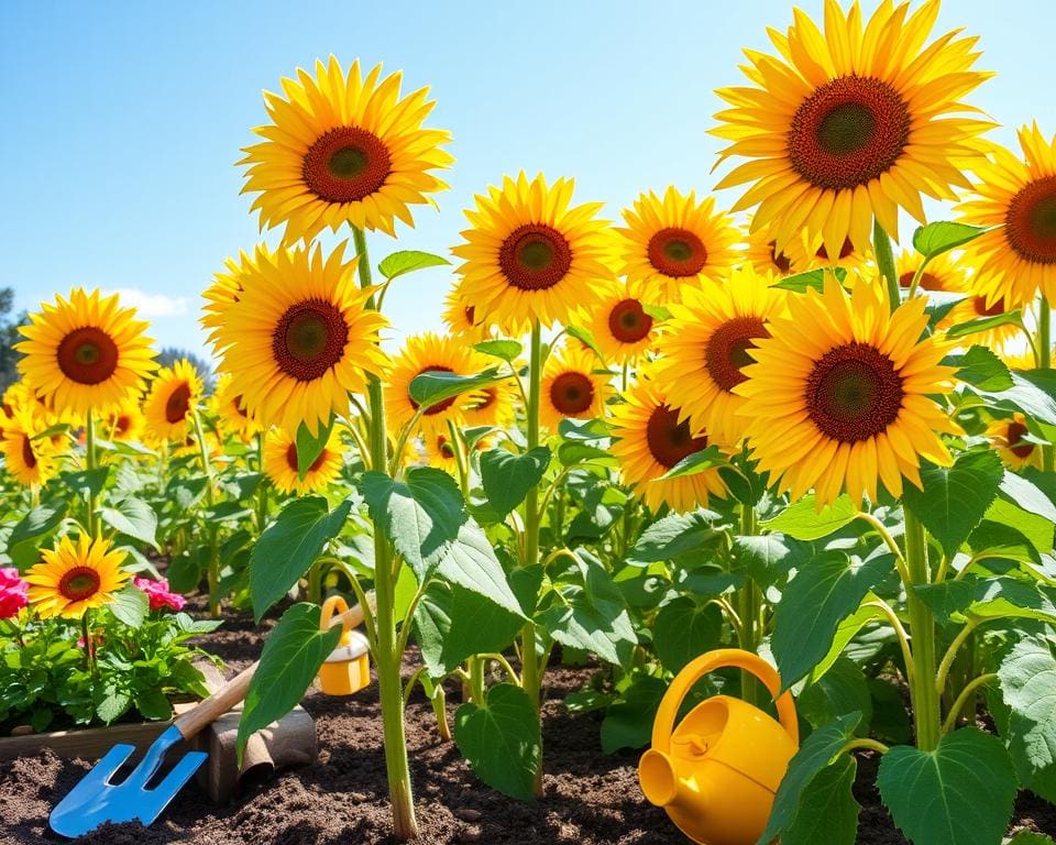 Hoe plant je zonnebloemen voor een zonnige tuin?