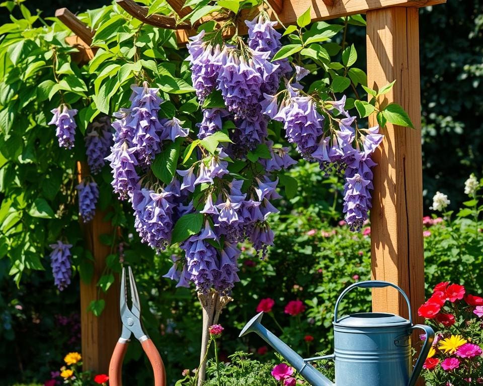 Hoe verzorg je de blauwe regen als klimplant?