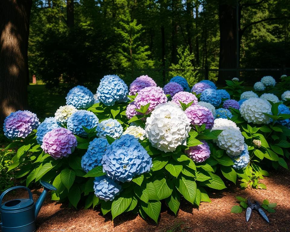 Hoe verzorg je een hortensia in de schaduw?