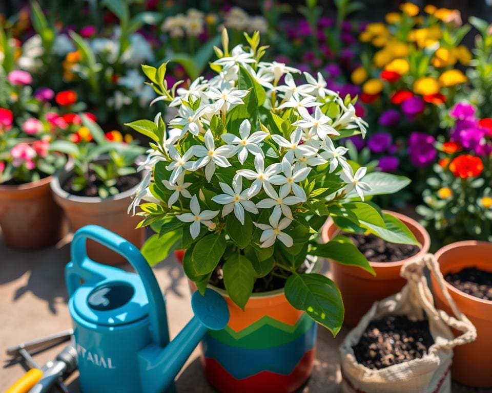 Hoe verzorg je een jasmijn in potten?