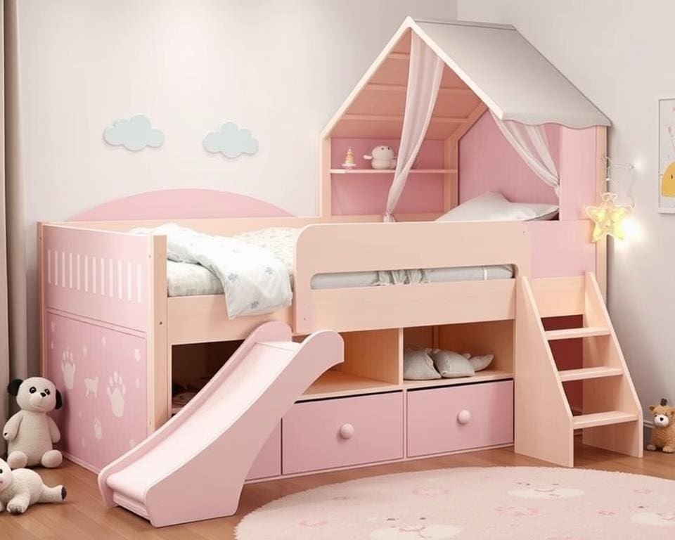 Kinderbed met opbergruimte