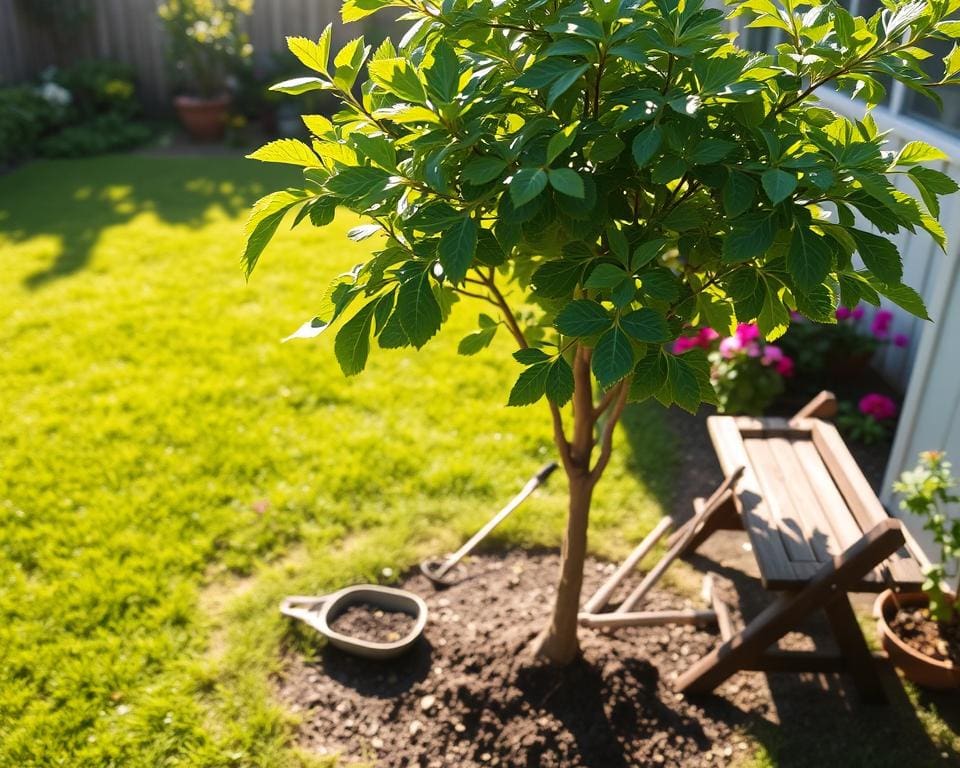 Kun je een notenboom in een kleine tuin planten?