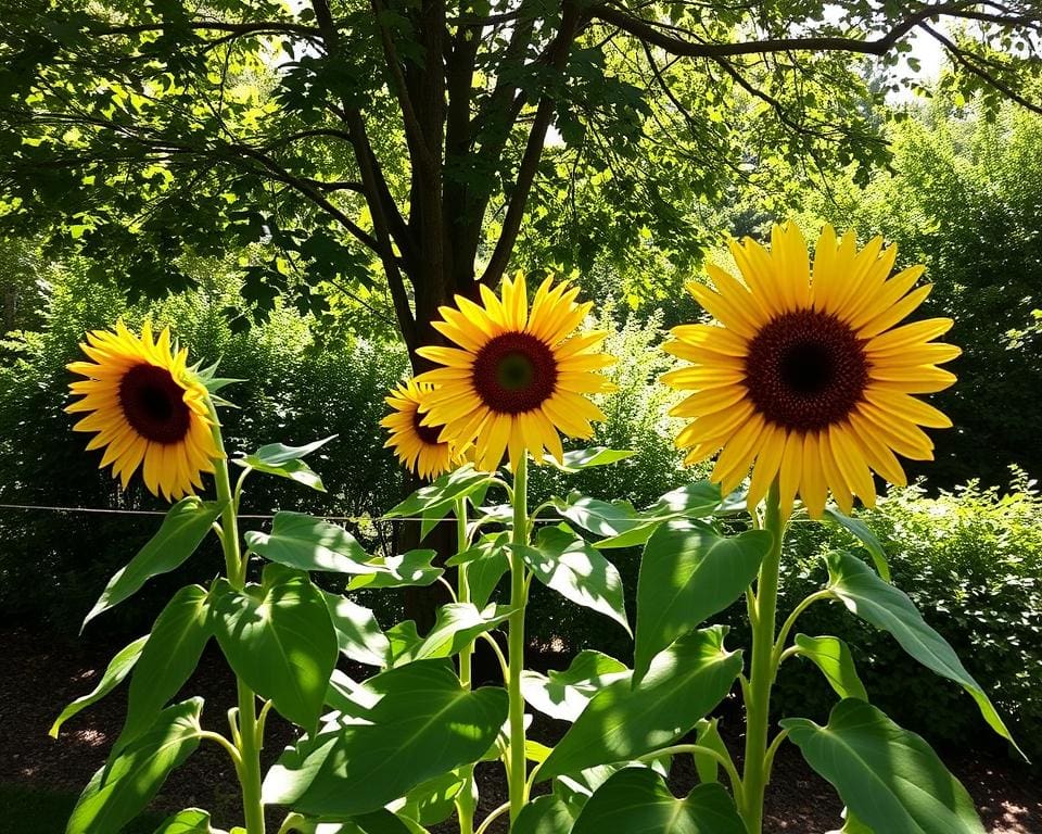 Kun je zonnebloemen in schaduw kweken?