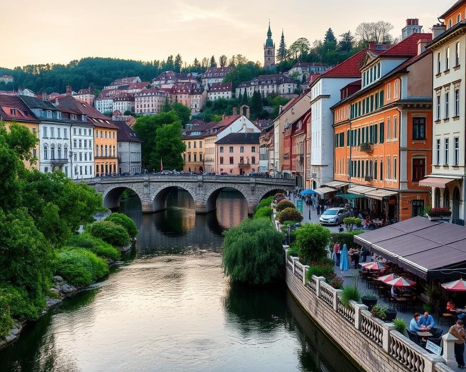 Ljubljana: romantische stad aan de rivier