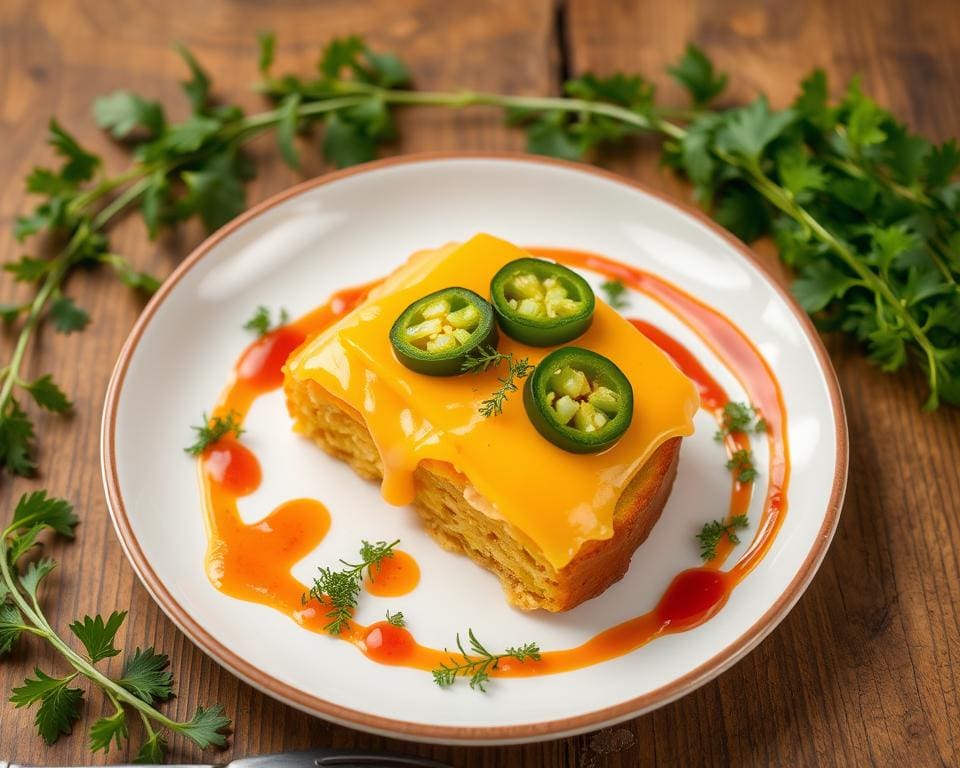 Maïsbrood met cheddar en een pittige twist