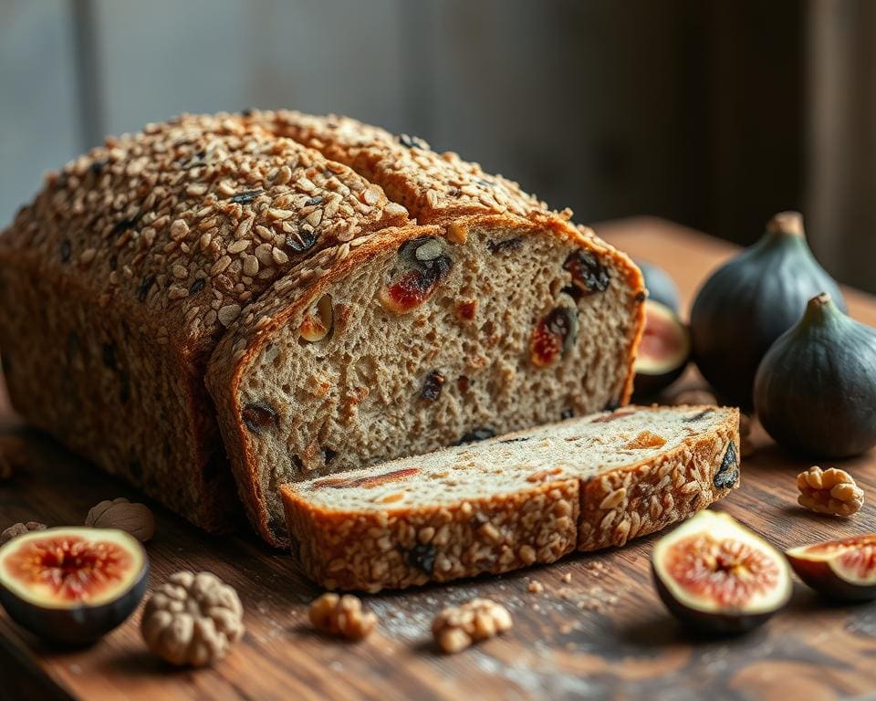 Meergranenbrood met vijgen en walnoten