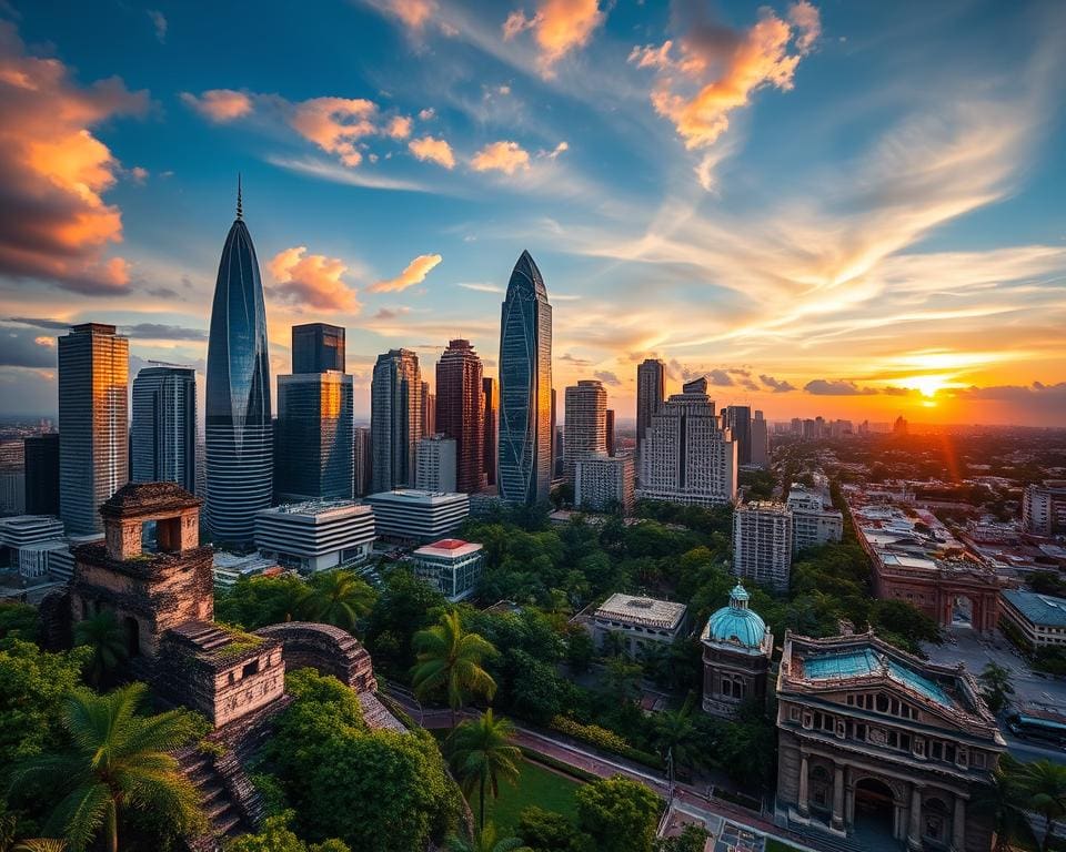 Panama-Stad: moderne wolkenkrabbers en oude ruïnes