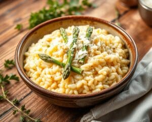 Risotto met asperges en Parmezaanse kaas