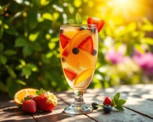 Sangria met witte wijn en zomers fruit