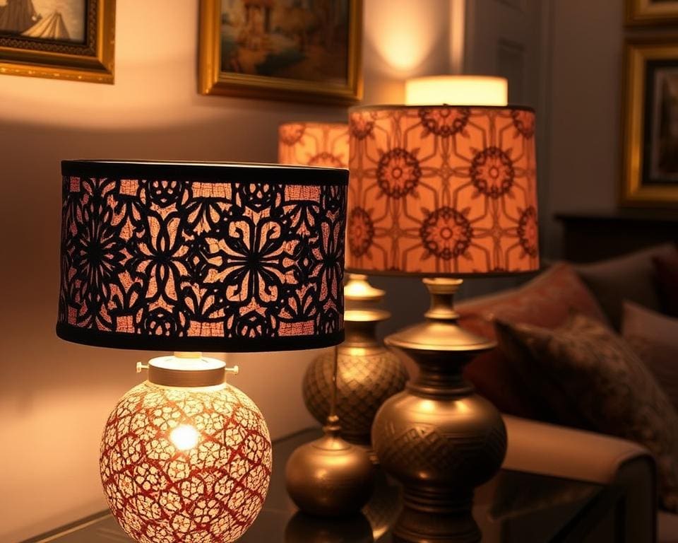 Tafellampen met een decoratief stoffen ontwerp
