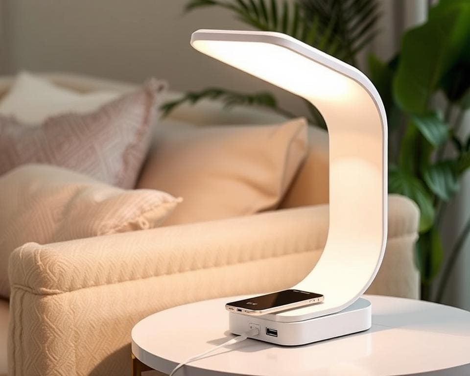 Tafellampen met een geïntegreerde USB-oplader