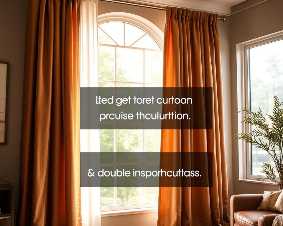 Thermische gordijnen met een dubbele isolatielaag