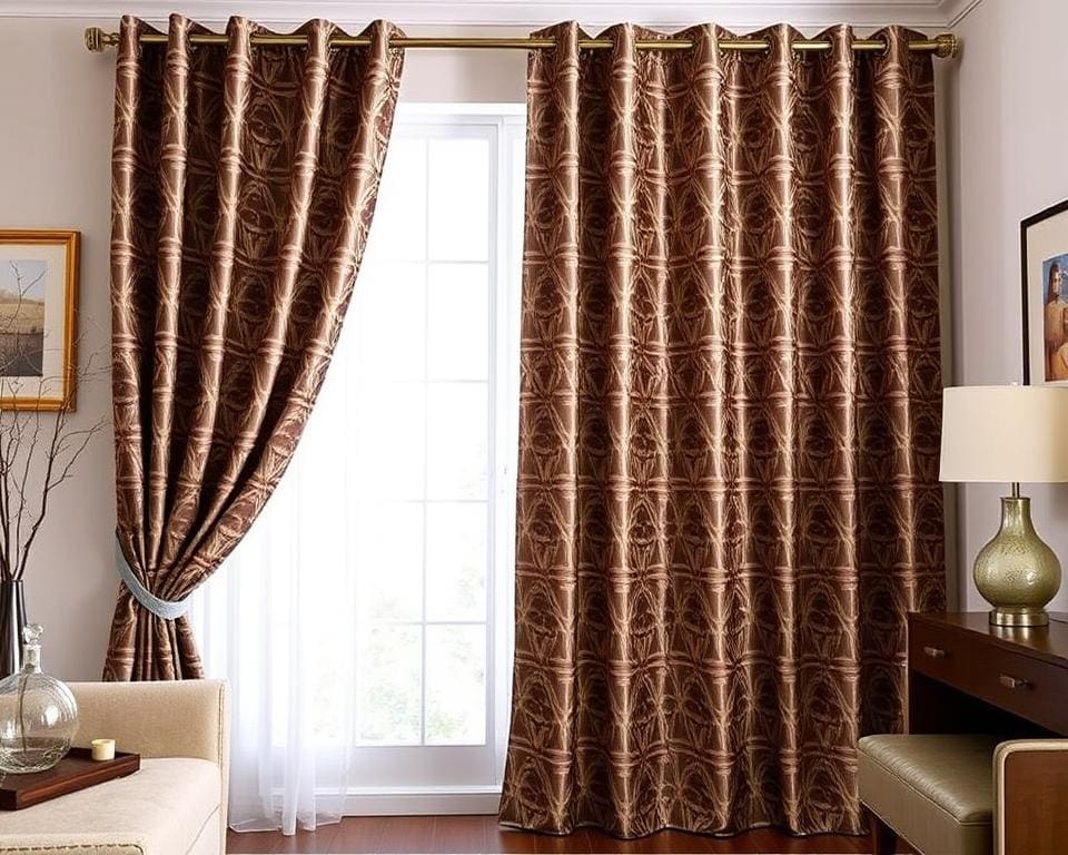 Thermische gordijnen met een stijlvolle patroon