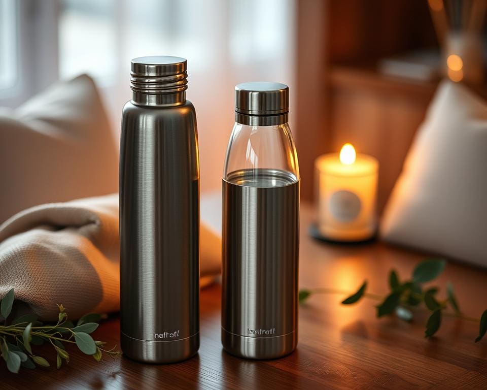 Thermosflessen met een dubbelwandige glazen kern