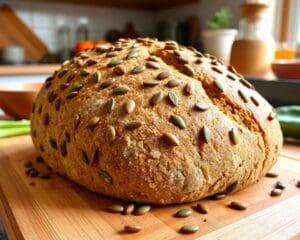 Volkoren speltbrood met pompoenpitten