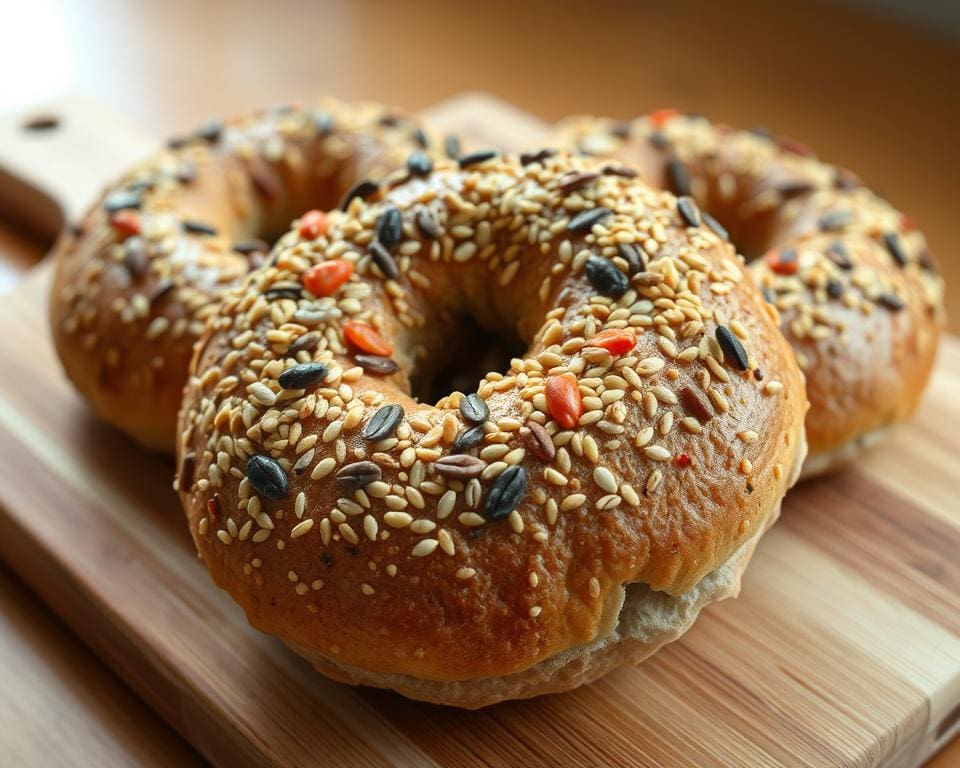 Volkoren zuurdesem bagels met zadenmix