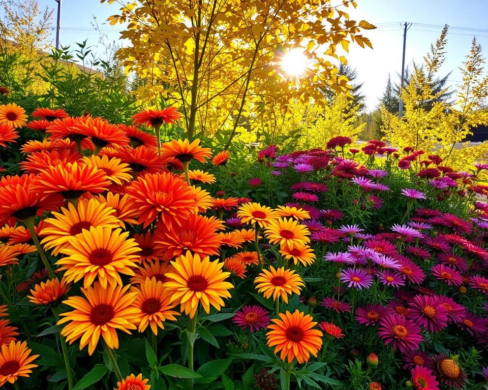 Welke bloemen gedijen goed in de herfst?