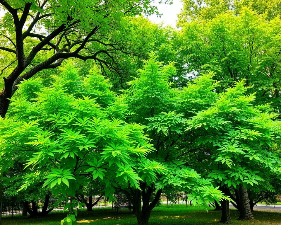 Welke bomen groeien snel en bieden schaduw?