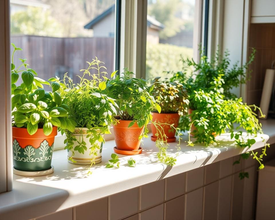 Welke kruiden zijn geschikt voor de vensterbank?