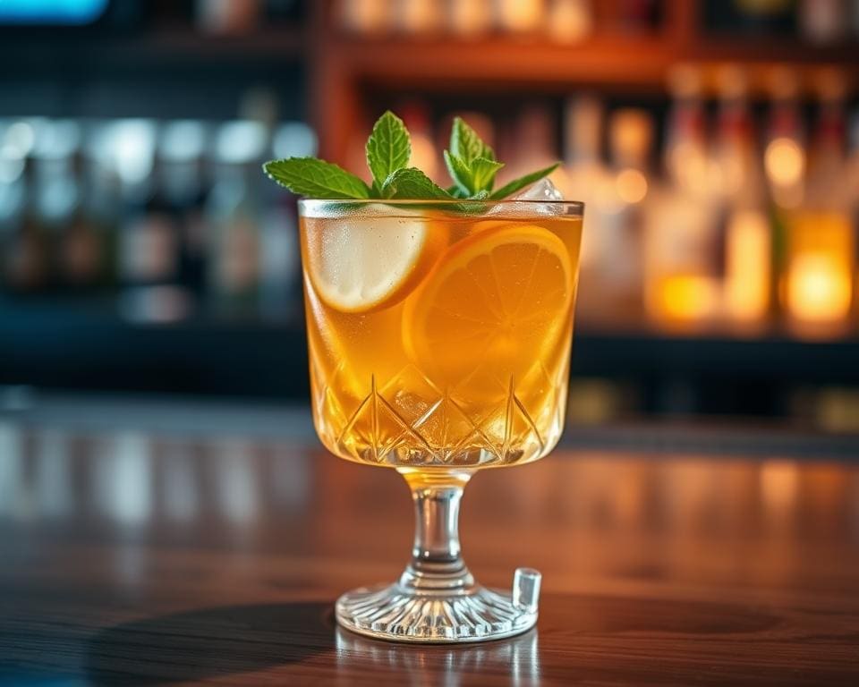 Whiskey Smash met een vleugje citroen en munt