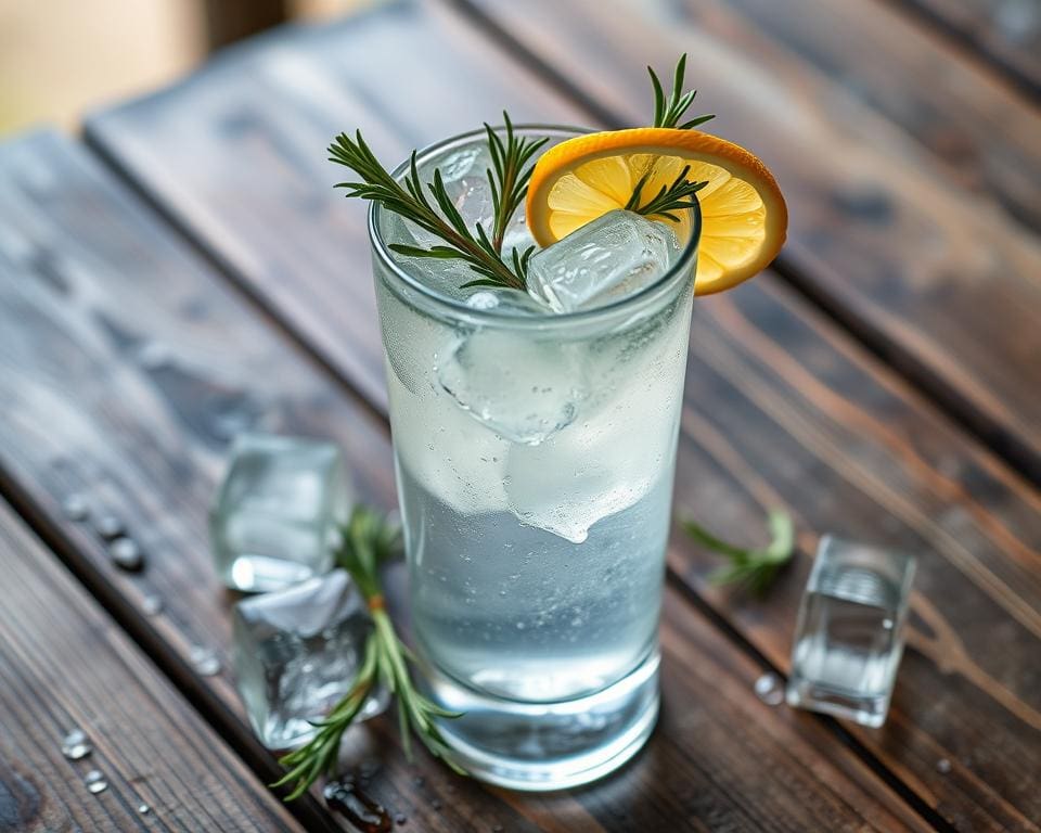 gin tonic recept met rozemarijn citroen