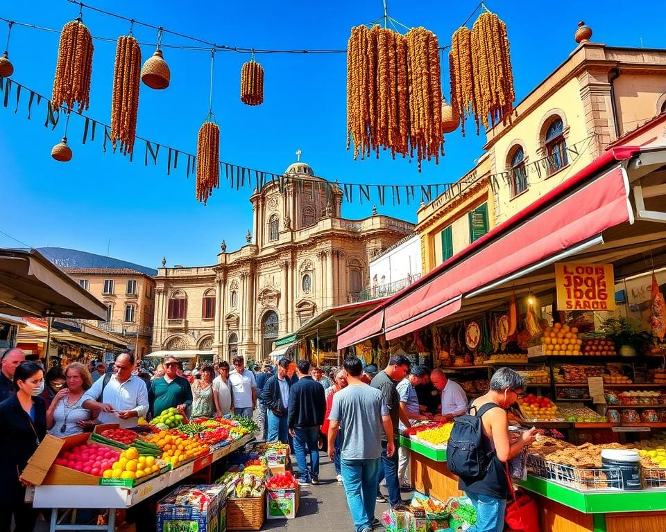 markten en lokale smaken in Palermo