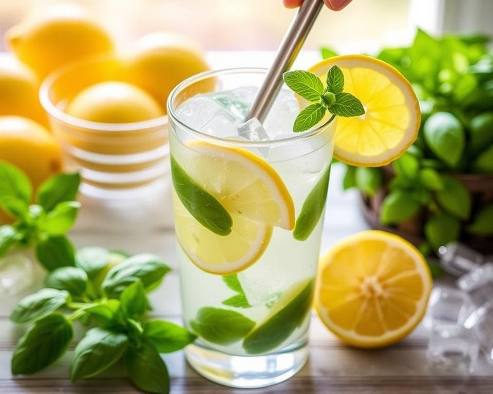 Bereidingswijze Lemon Basil Mojito