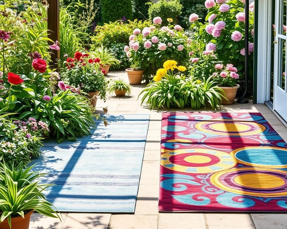 Buitenkleden met waterafstotende laag voor tuin