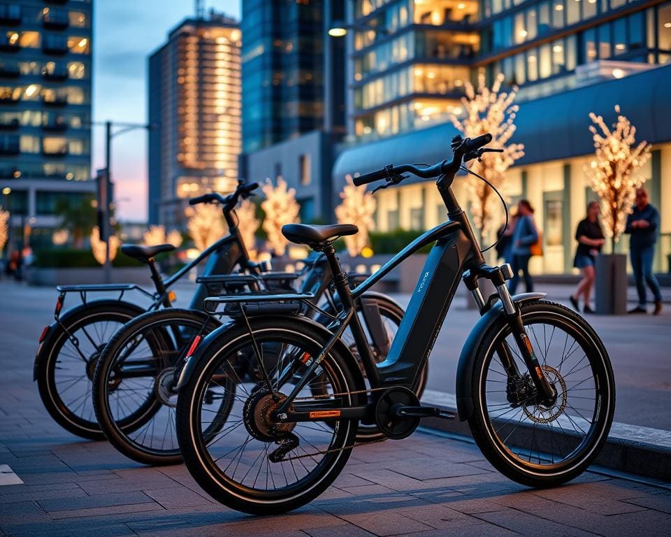 Elektrische fietsen met geïntegreerde LED-verlichting