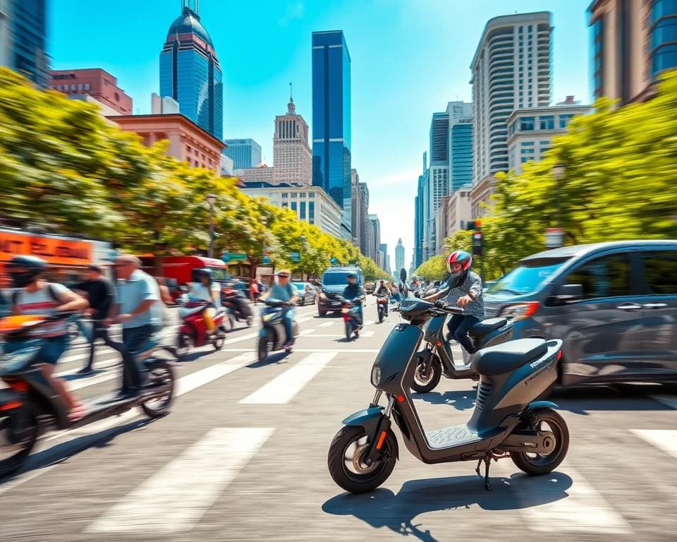 Elektrische scooters die tijd besparen in de stad