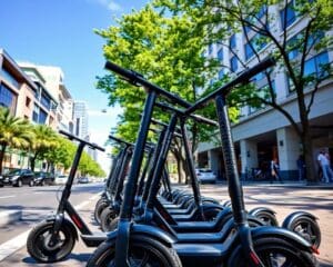 Elektrische scooters met antislipbanden