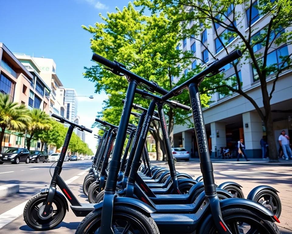 Elektrische scooters met antislipbanden