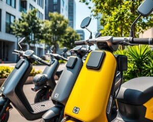 Elektrische scooters met draagbaar opladingssysteem