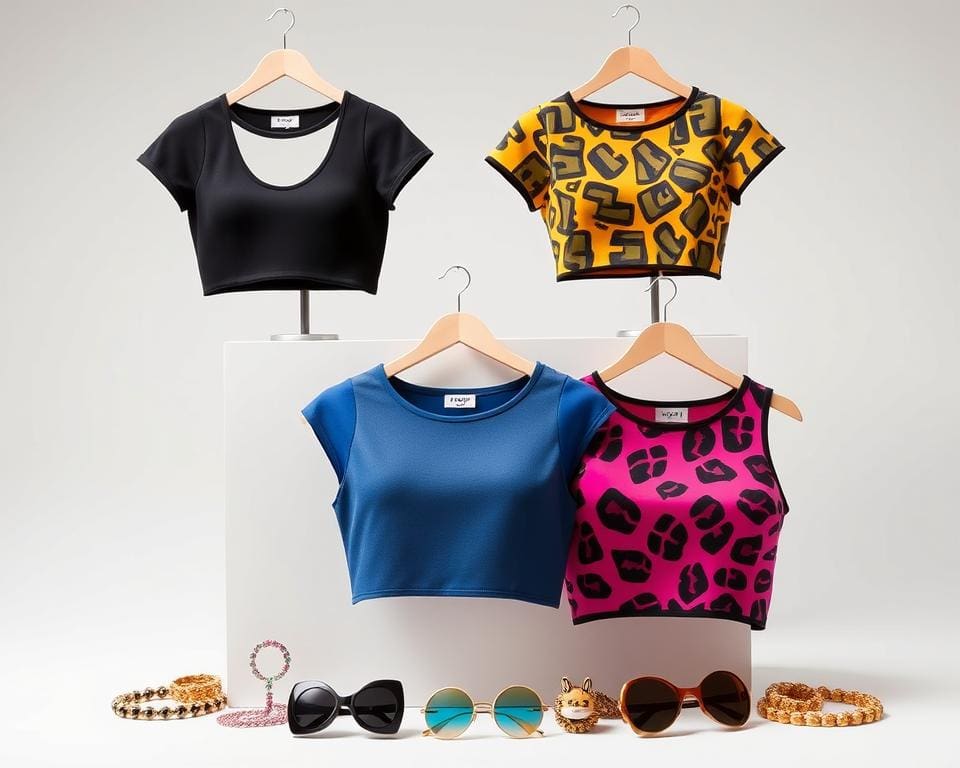 Fendi crop tops: Luxe en speelsheid in één