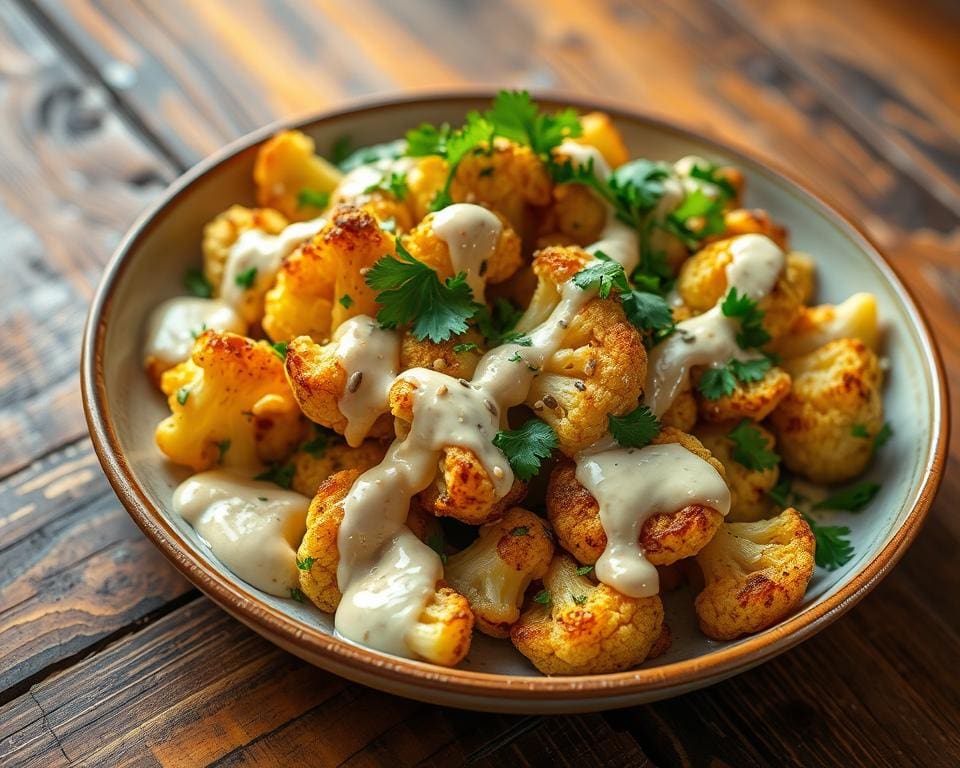 Geroosterde bloemkool met een tahindressing