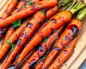 Geroosterde wortels met een honing-balsamicosaus