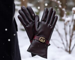 Gucci leren handschoenen: Stijlvol en warm in de winter