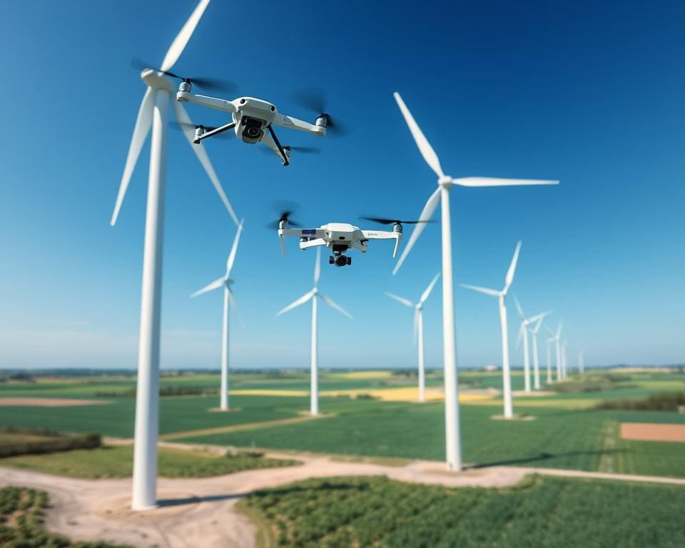 Hoe ondersteunen drones het onderhoud van windmolenparken?