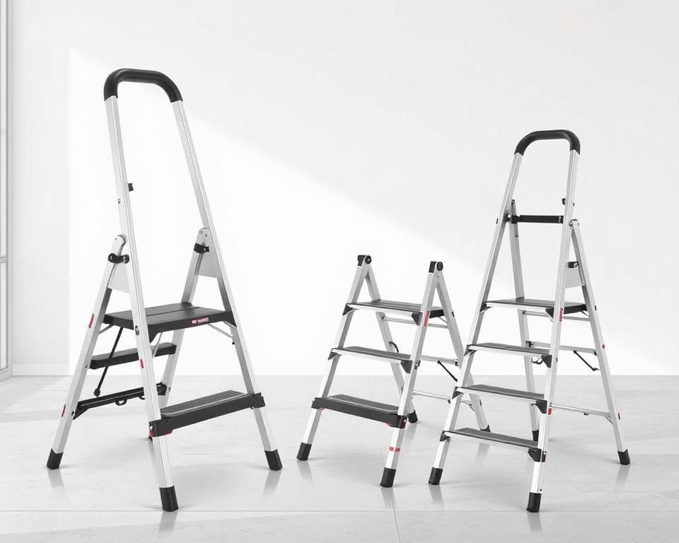 Inklapbare trapjes met brede treden voor veiligheid