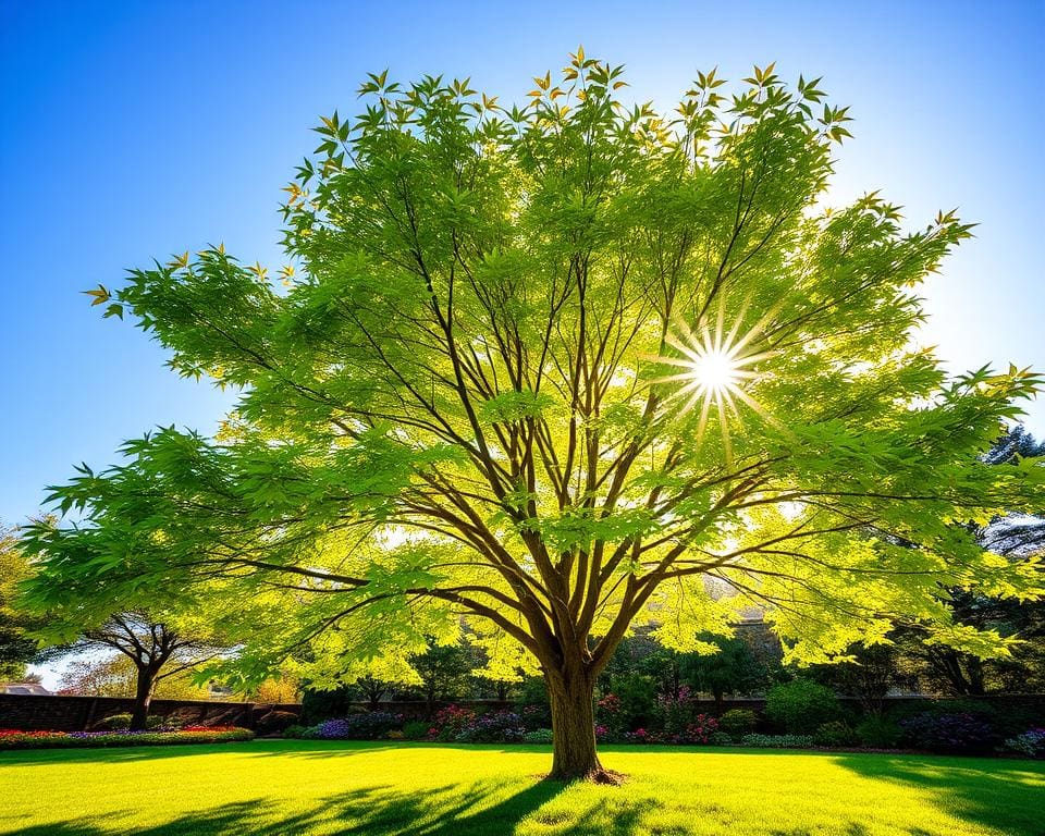 Kan de Japanse esdoorn in volle zon groeien?