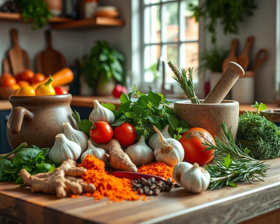 Koken met ontstekingsremmende kruiden en specerijen