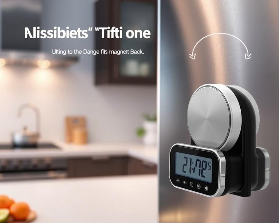 Kookwekker met magnetische achterkant voor gebruiksgemak