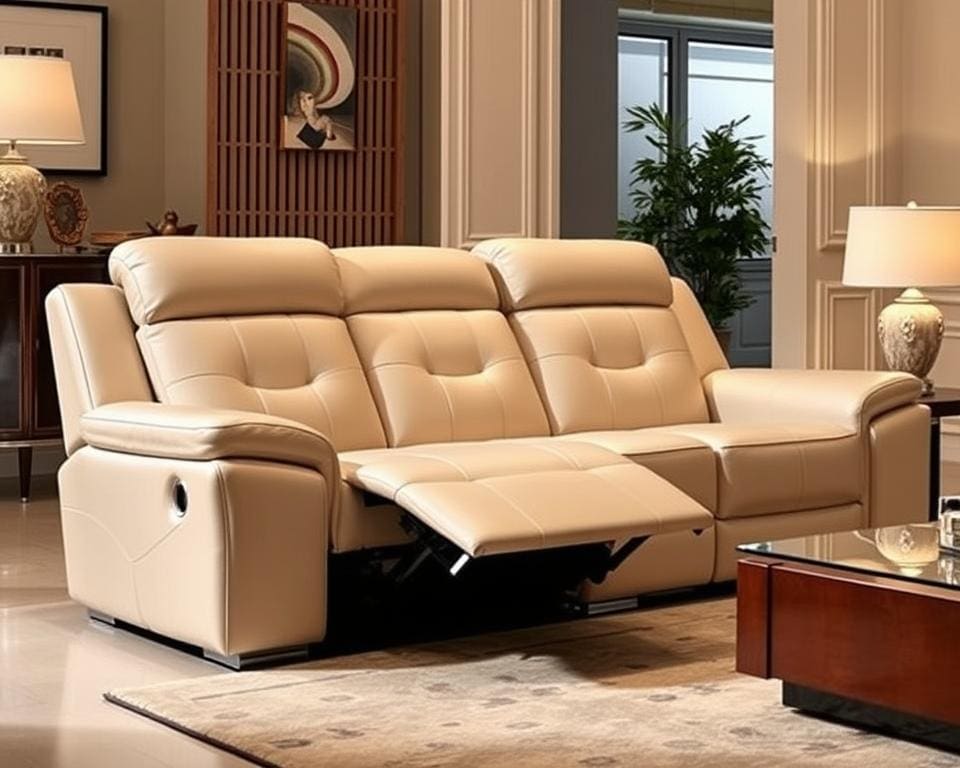 Leren bank met relaxfunctie: luxe en comfort gecombineerd