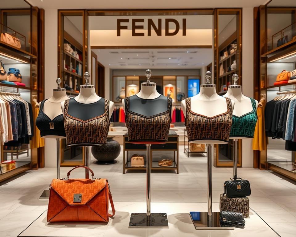 Luxe crop tops van Fendi