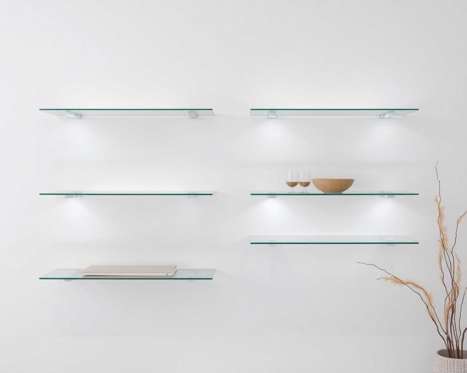 Luxe wandplanken in glas: minimalistisch en elegant
