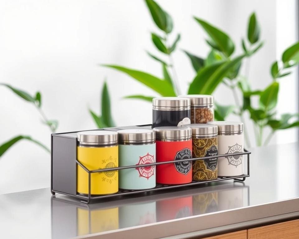 Magnetische theeblikhouder: georganiseerd en stijlvol